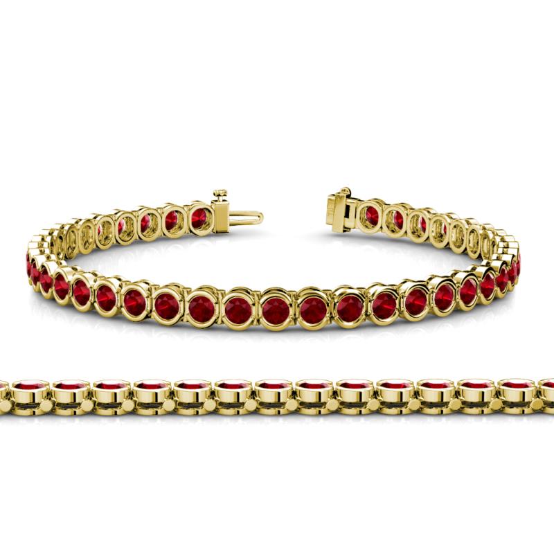 Tiara 3.10 mm Ruby Eternity Tennis Bracelet 