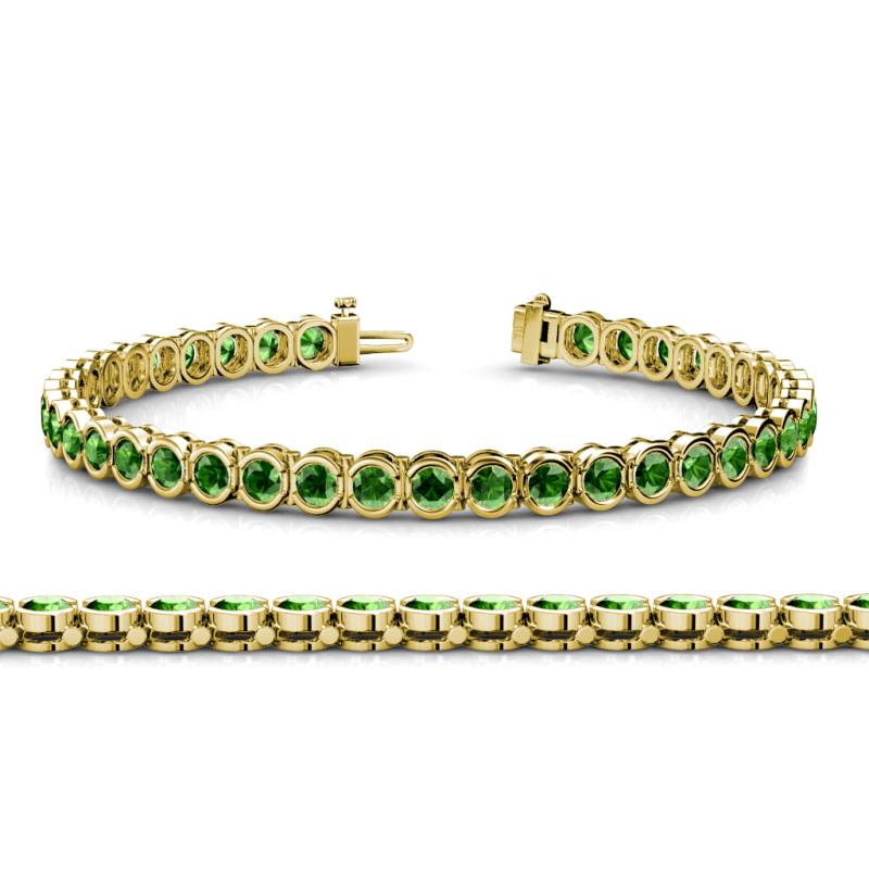 Tiara 3.10 mm Green Garnet Eternity Tennis Bracelet 