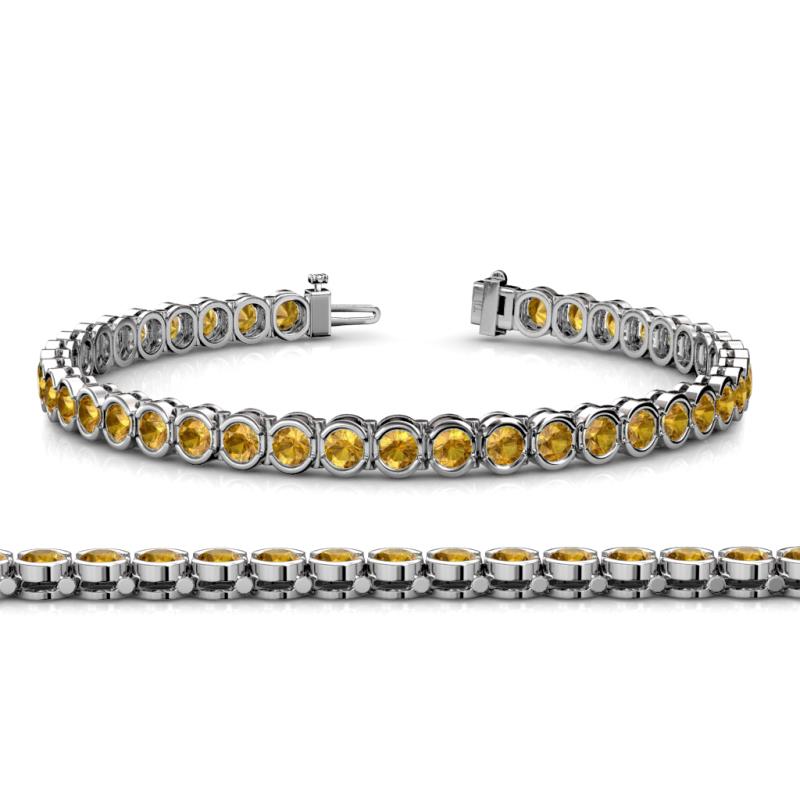 Tiara 3.10 mm Citrine Eternity Tennis Bracelet 