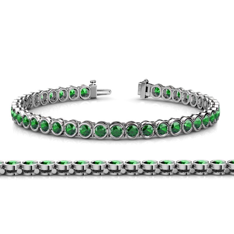 Tiara 3.10 mm Emerald Eternity Tennis Bracelet 