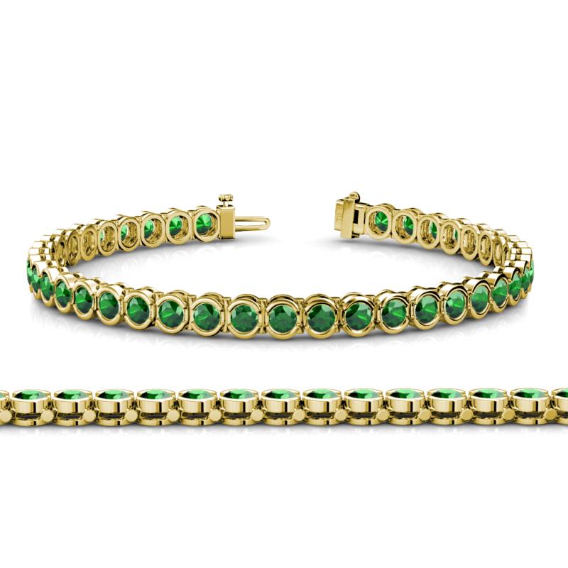 Tiara 3.10 mm Emerald Eternity Tennis Bracelet 