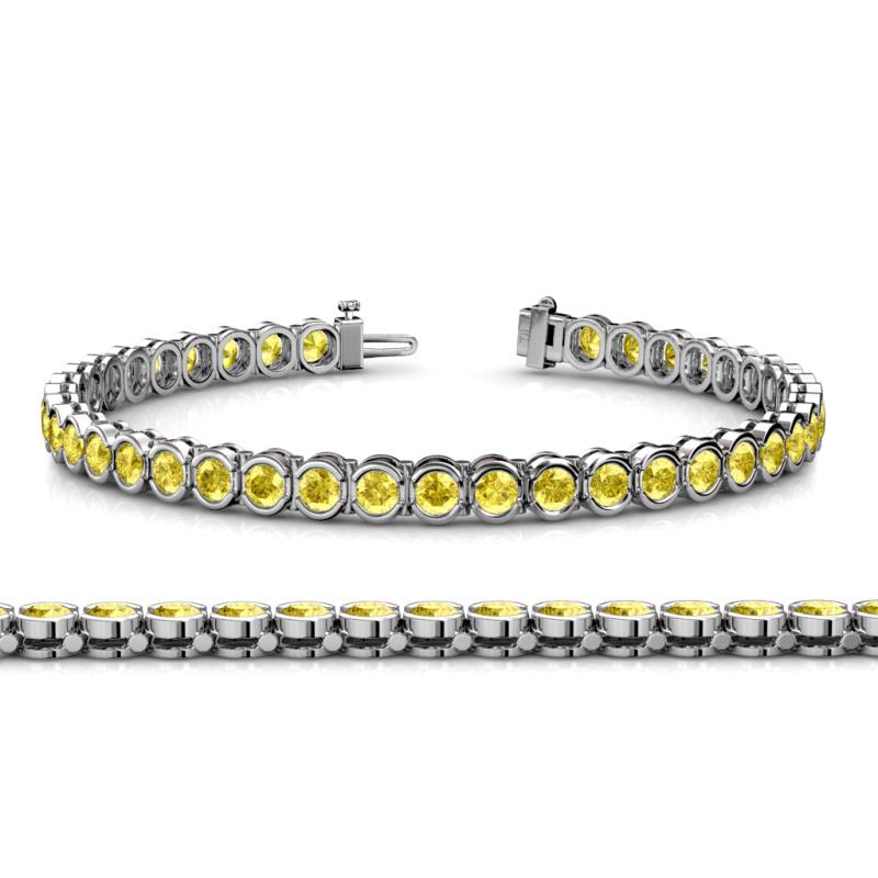 Tiara 3.10 mm Yellow Sapphire Eternity Tennis Bracelet 