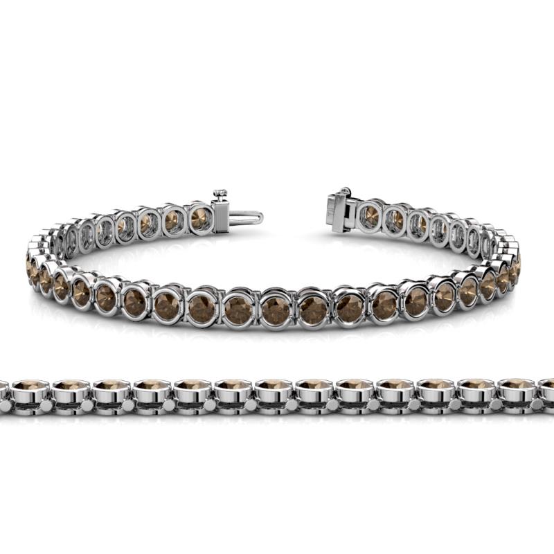 Tiara 3.10 mm Smoky Quartz Eternity Tennis Bracelet 