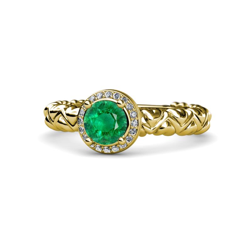 Cora Signature Halo Engagement Ring 