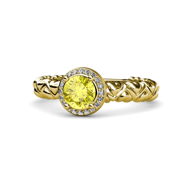 Cora Signature Halo Engagement Ring 