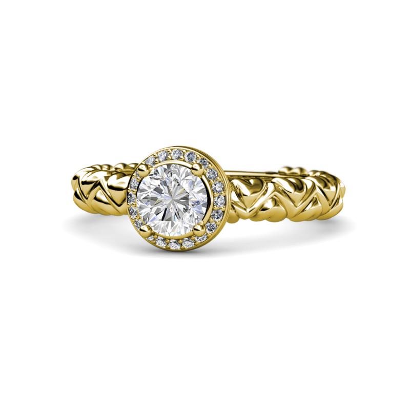 Cora Signature Halo Engagement Ring 