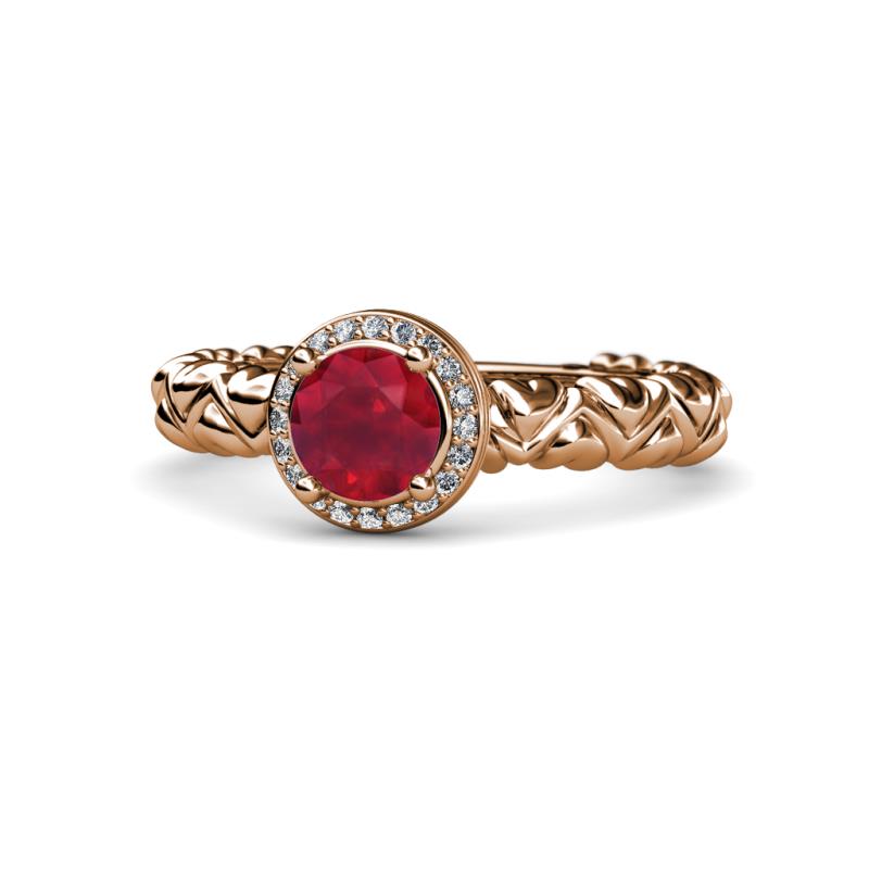 Cora Signature Halo Engagement Ring 