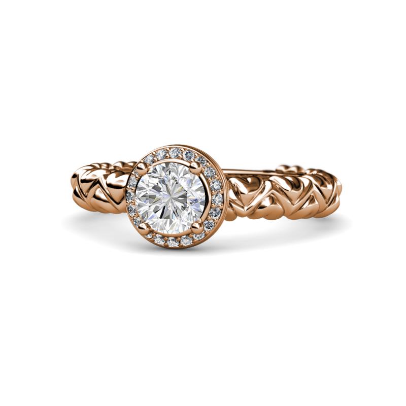 Cora Signature Halo Engagement Ring 