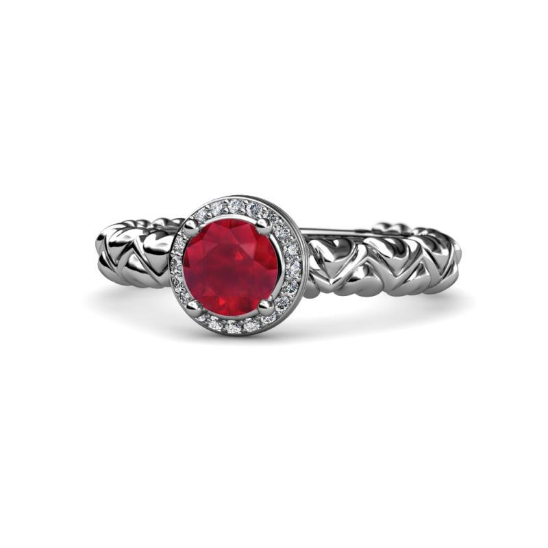 Cora Signature Halo Engagement Ring 