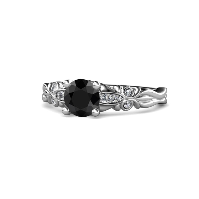 Carina Signature Black and White Diamond Engagement Ring 