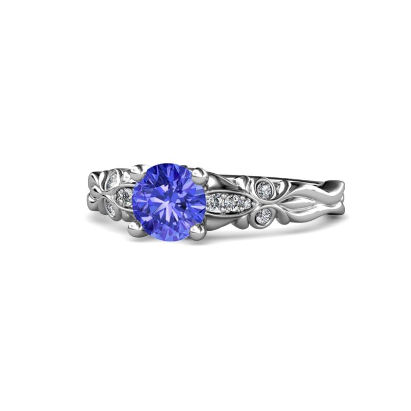 Carina Signature Tanzanite and Diamond Engagement Ring 
