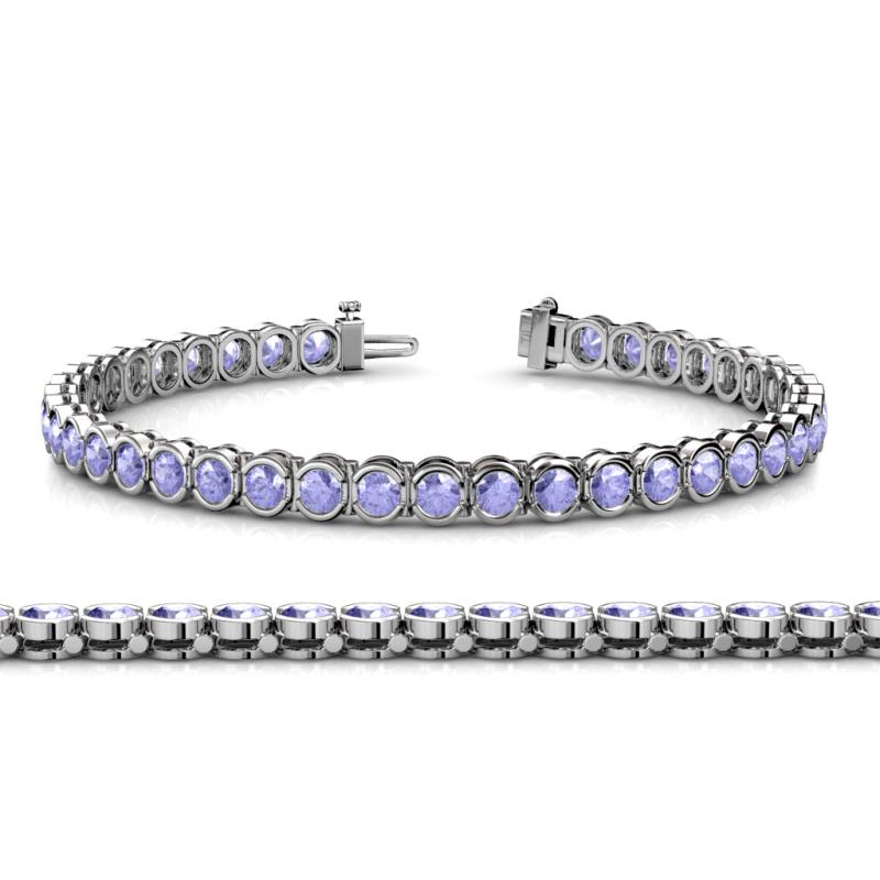 Tiara 3.50 mm Tanzanite Eternity Tennis Bracelet 