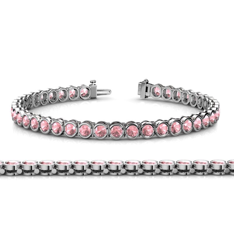 Tiara 3.50 mm Pink Tourmaline Eternity Tennis Bracelet 