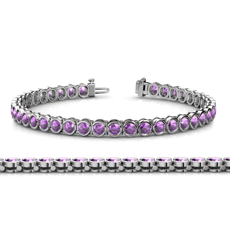 Tiara 3.50 mm Amethyst Eternity Tennis Bracelet 