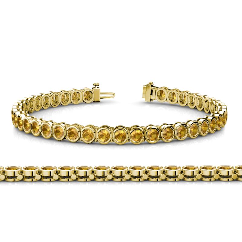 Tiara 3.50 mm Citrine Eternity Tennis Bracelet 