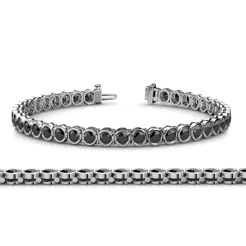 Tiara 3.50 mm Black Diamond Eternity Tennis Bracelet 