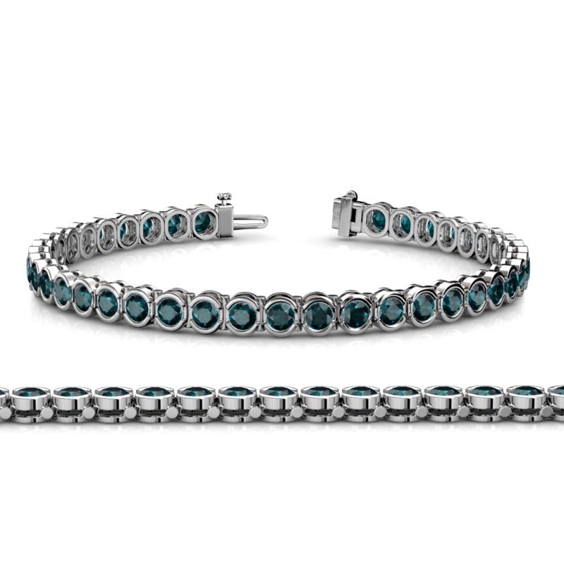 Tiara 3.50 mm London Blue Topaz Eternity Tennis Bracelet 