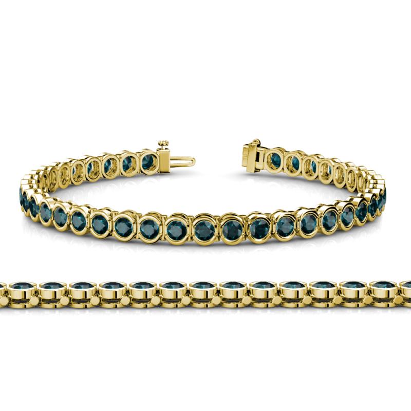 Tiara 3.50 mm London Blue Topaz Eternity Tennis Bracelet 