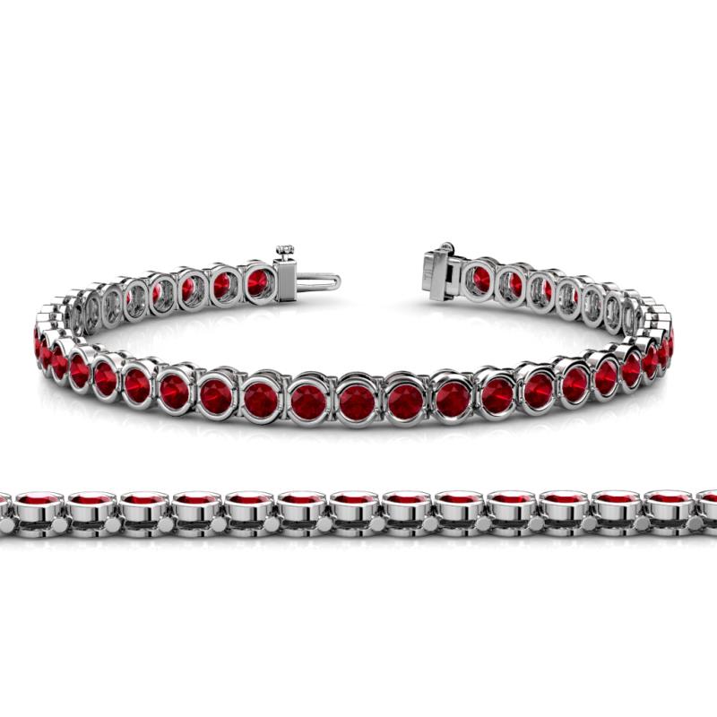 Tiara 3.80 mm Ruby Eternity Tennis Bracelet 