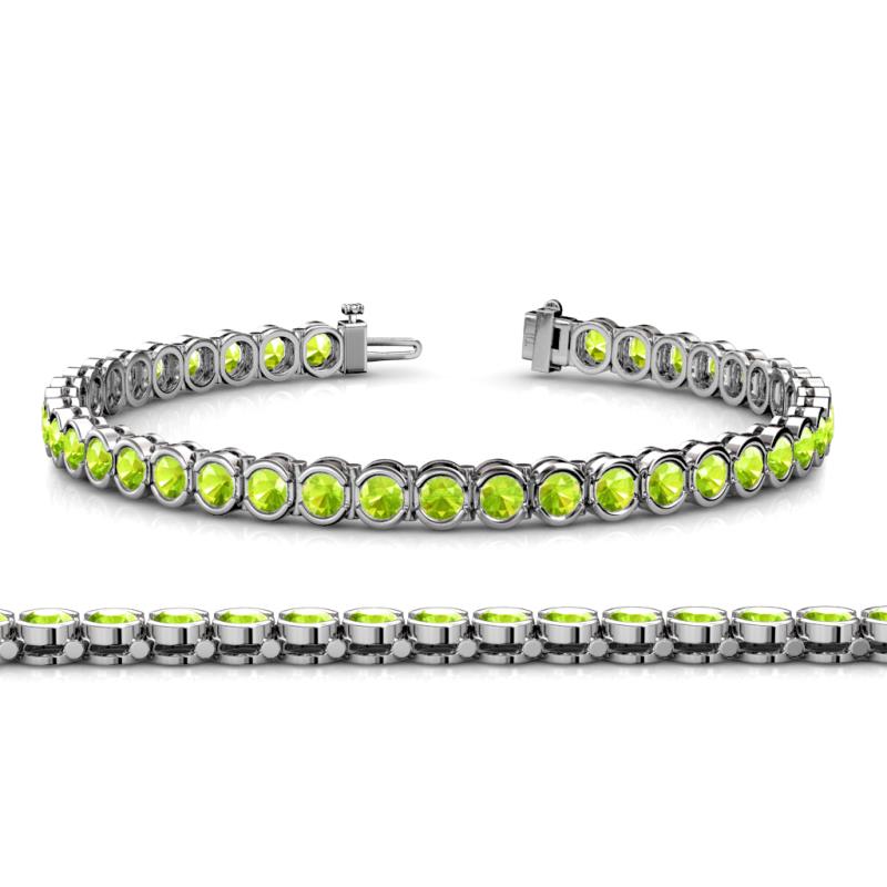 Tiara 3.80 mm Peridot Eternity Tennis Bracelet 