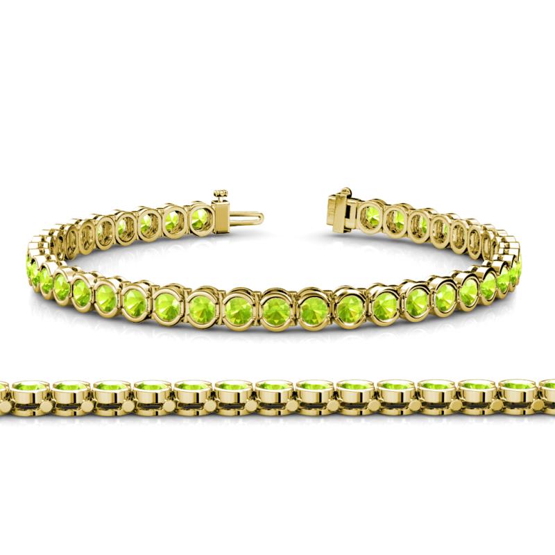 Tiara 3.80 mm Peridot Eternity Tennis Bracelet 