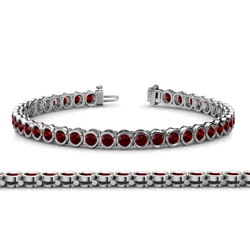 Tiara 3.80 mm Red Garnet Eternity Tennis Bracelet 