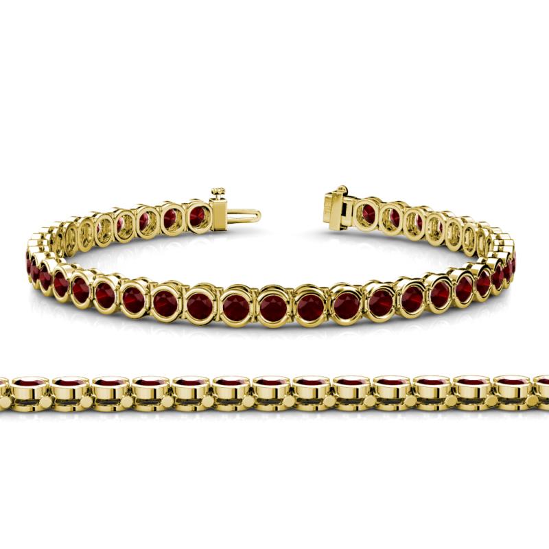 Tiara 3.80 mm Red Garnet Eternity Tennis Bracelet 