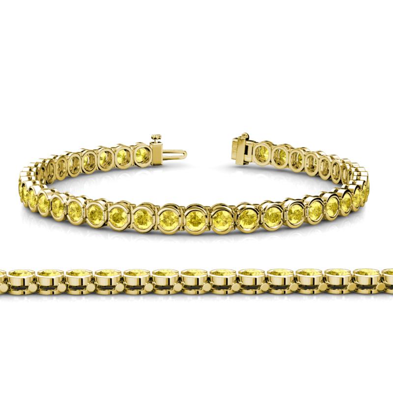 Tiara 3.80 mm Yellow Sapphire Eternity Tennis Bracelet 