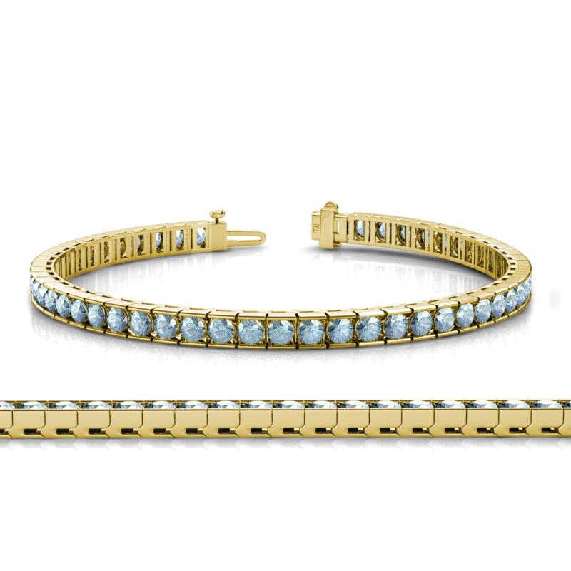 Abril 3.10 mm Aquamarine Eternity Tennis Bracelet 