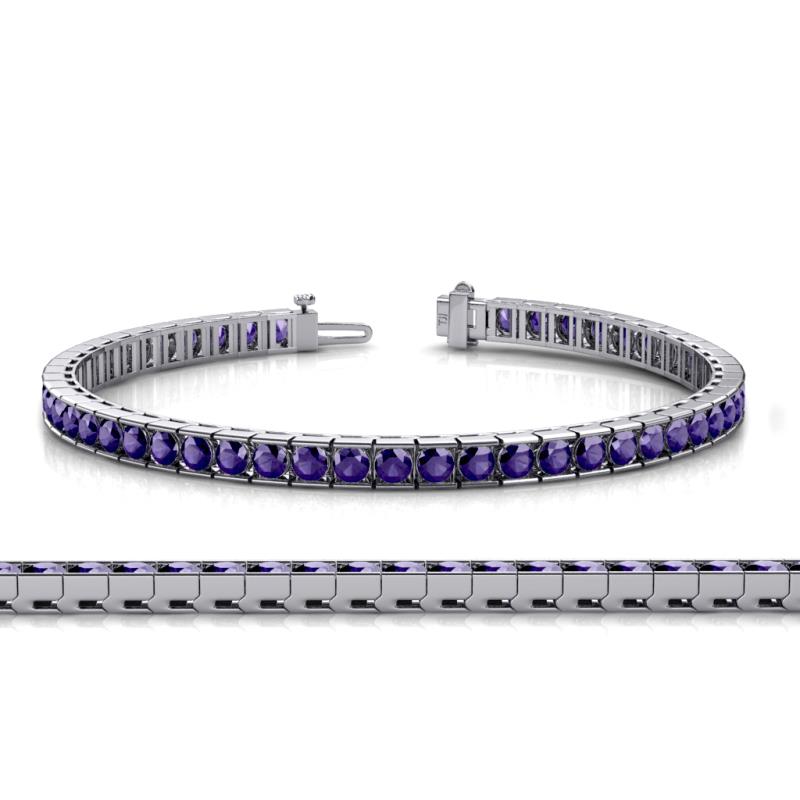 Abril 3.10 mm Iolite Eternity Tennis Bracelet 