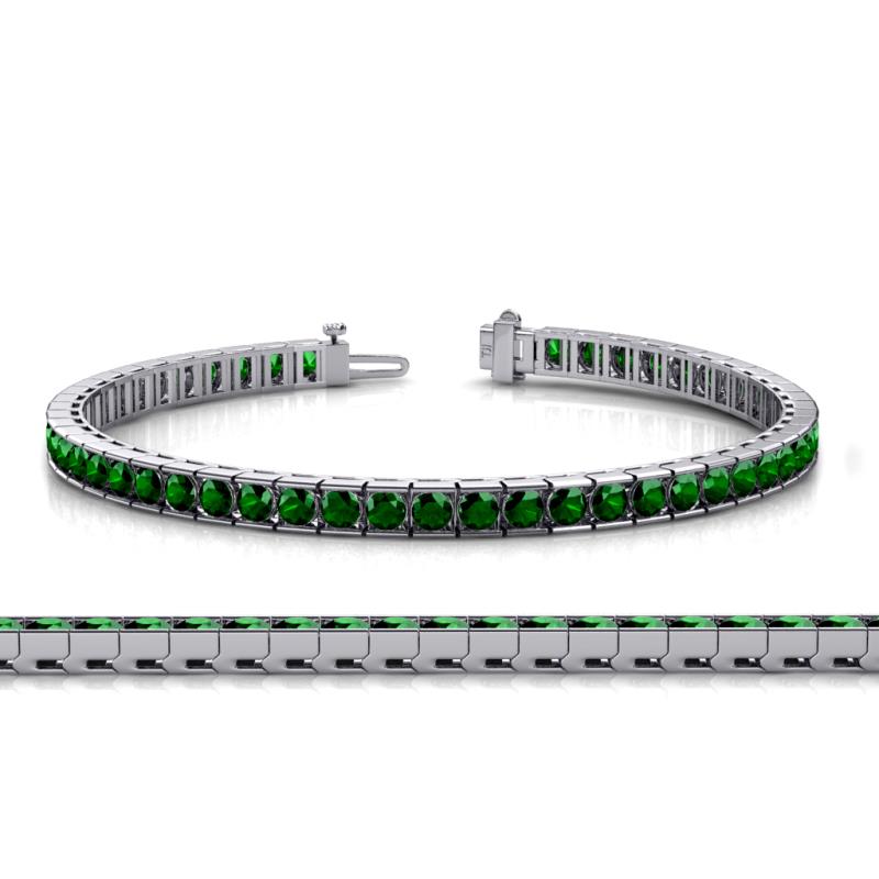 Abril 3.10 mm Emerald Eternity Tennis Bracelet 