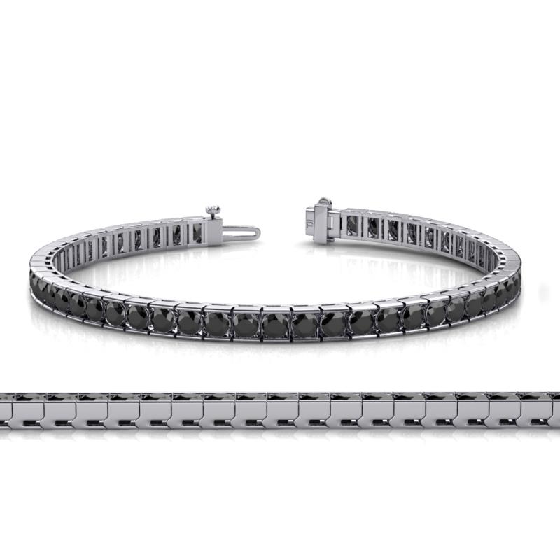 Abril 3.10 mm Black Diamond Eternity Tennis Bracelet 