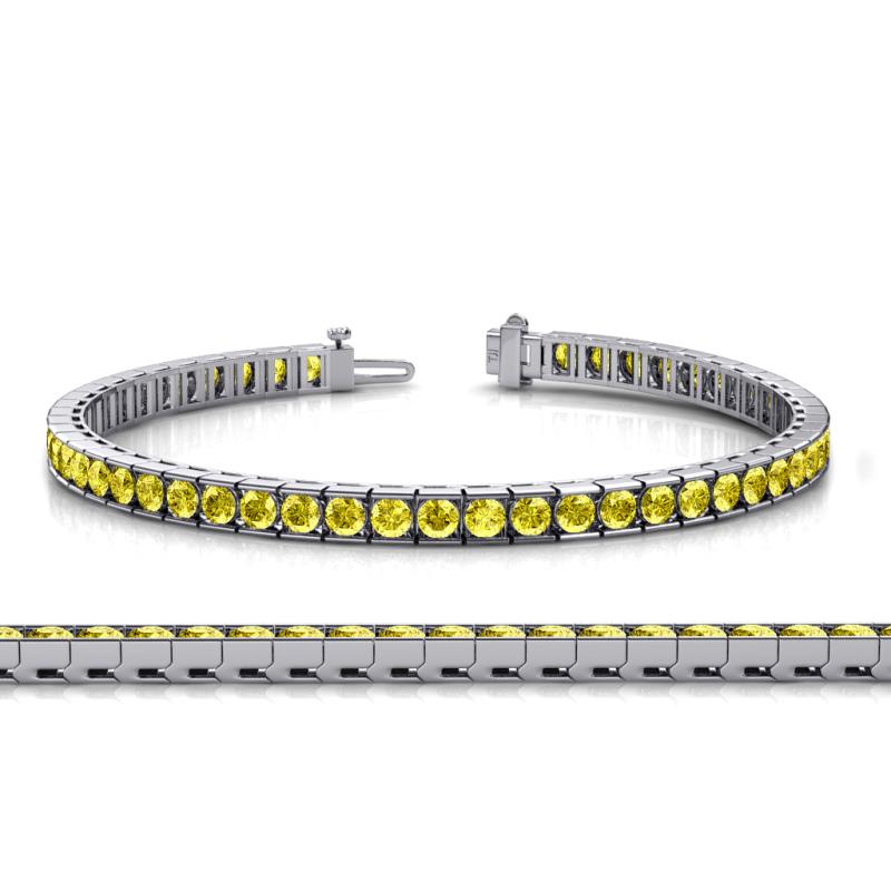 Abril 3.10 mm Yellow Sapphire Eternity Tennis Bracelet 