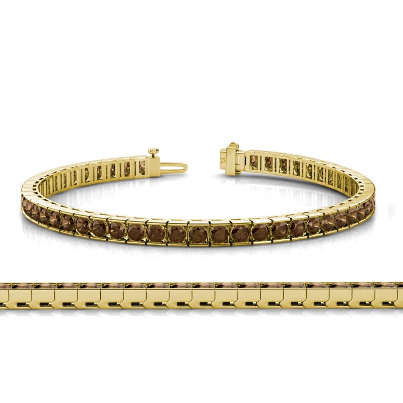 Abril 3.10 mm Smoky Quartz Eternity Tennis Bracelet 