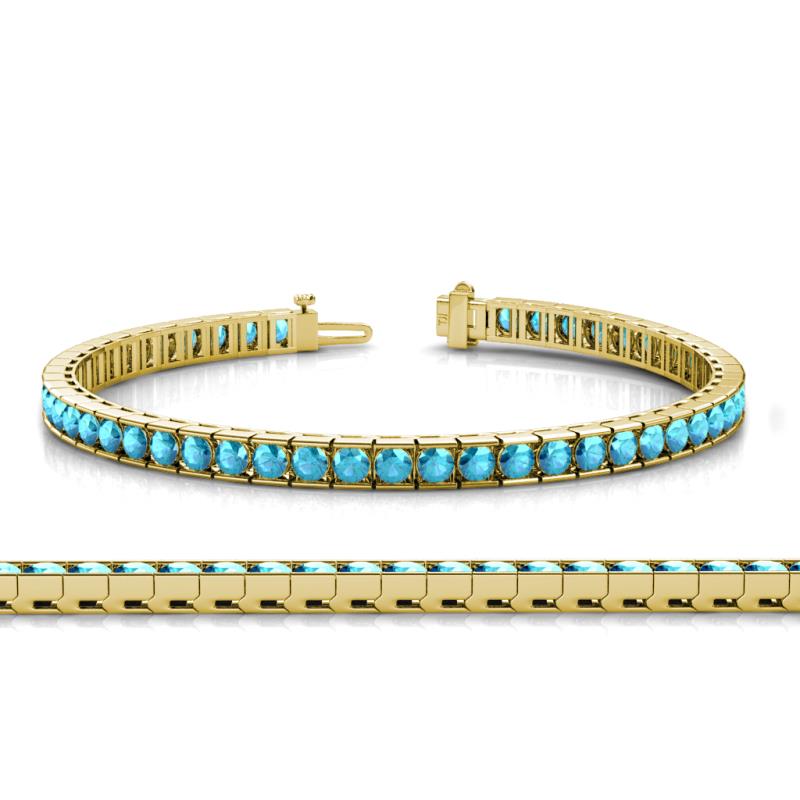 Abril 3.10 mm London Blue Topaz Eternity Tennis Bracelet 