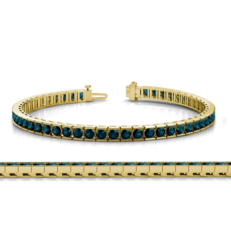 Abril 3.10 mm Blue Diamond Eternity Tennis Bracelet 