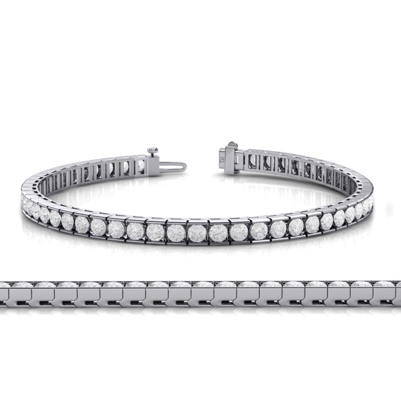 Abril 3.10 mm White Sapphire Eternity Tennis Bracelet 