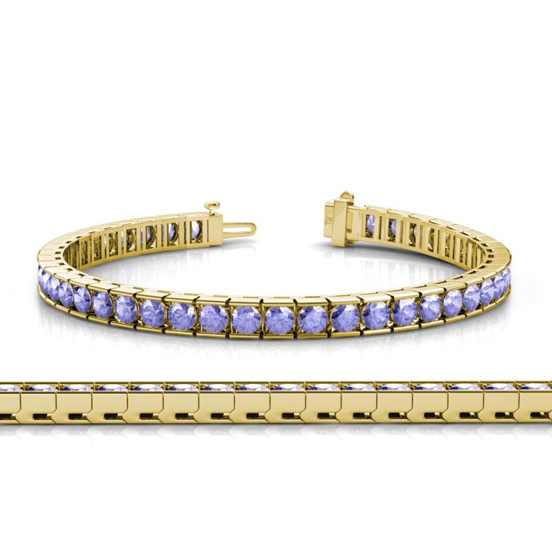 Abril 3.80 mm Round Tanzanite Eternity Tennis Bracelet 