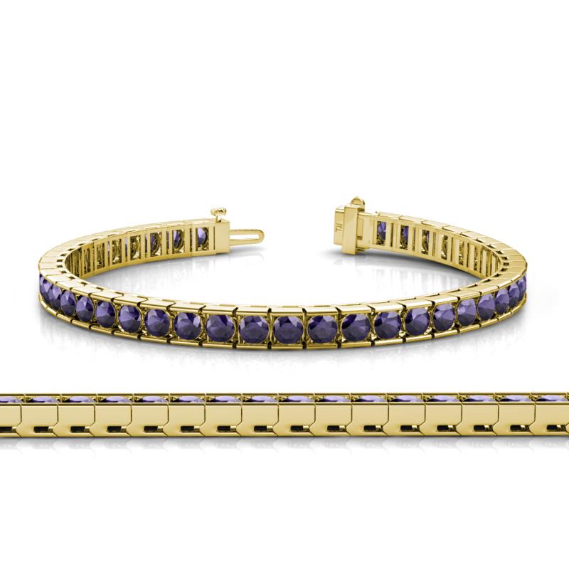 Abril 3.80 mm Round Iolite Eternity Tennis Bracelet 