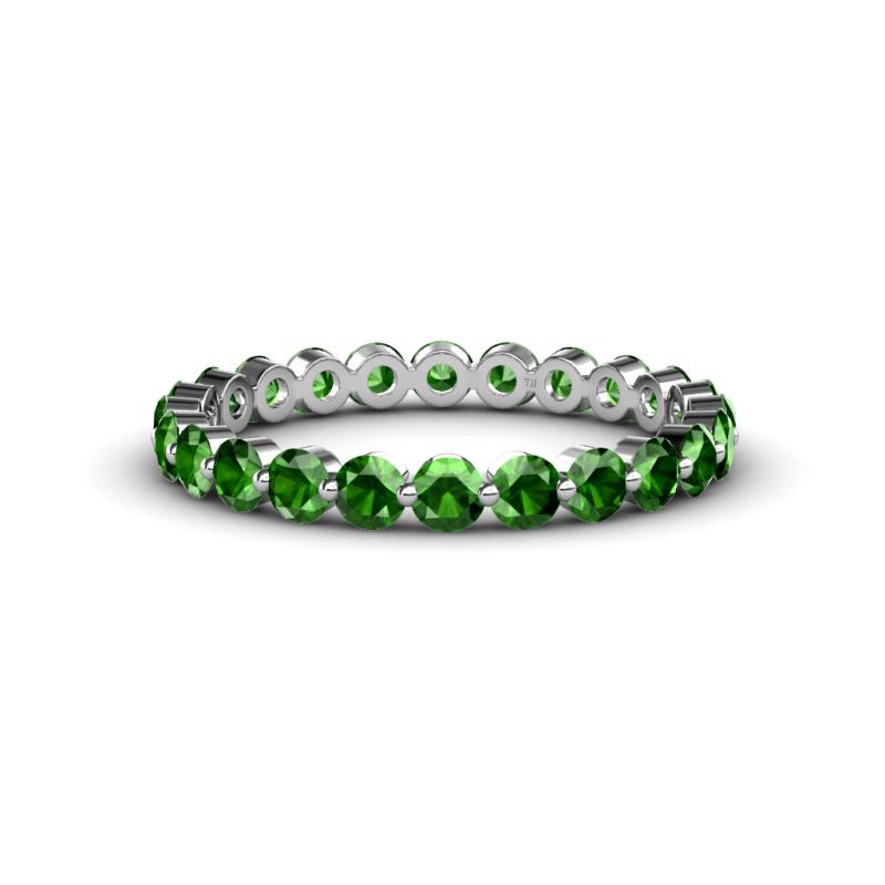 Valerie 2.70 mm Green Garnet Eternity Band 