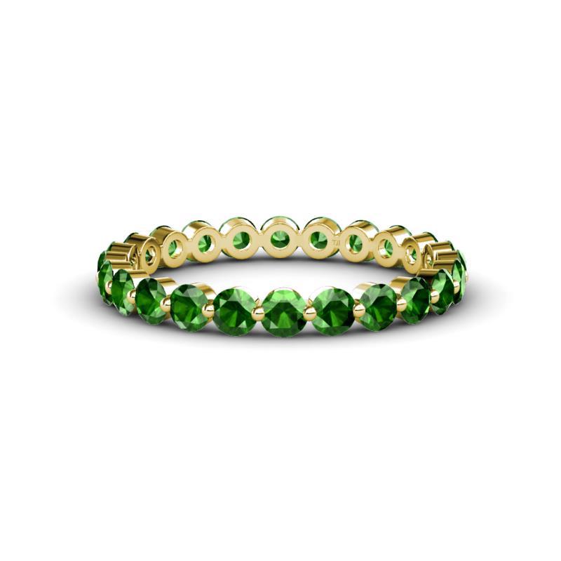 Valerie 2.70 mm Green Garnet Eternity Band 