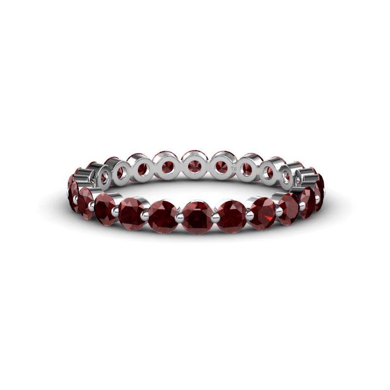 Valerie 2.70 mm Red Garnet Eternity Band 