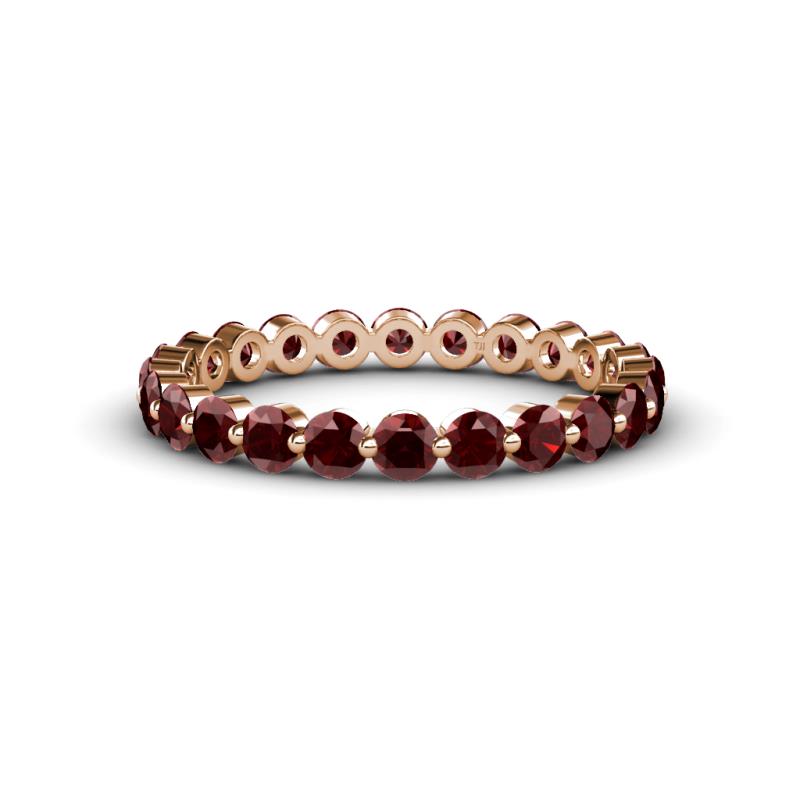 Valerie 2.70 mm Red Garnet Eternity Band 