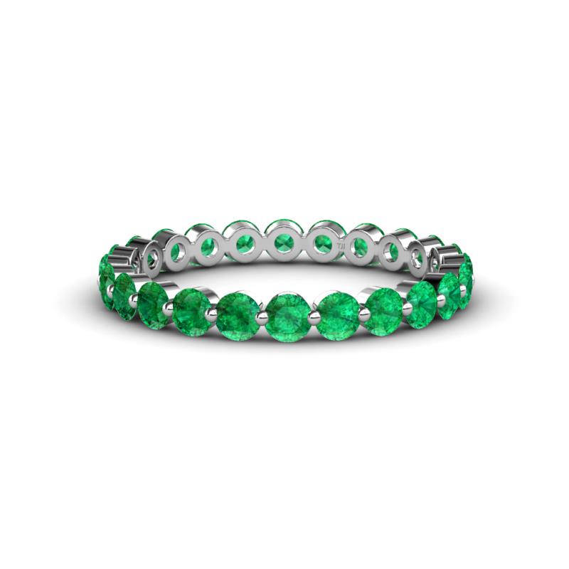 Valerie 2.70 mm Emerald Eternity Band 