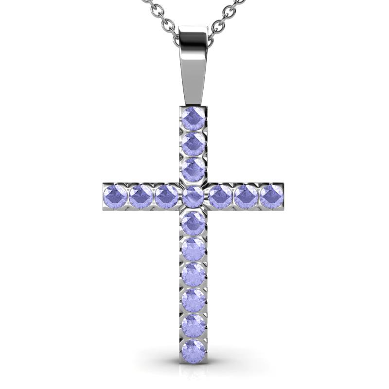 Aja Tanzanite Cross Pendant 