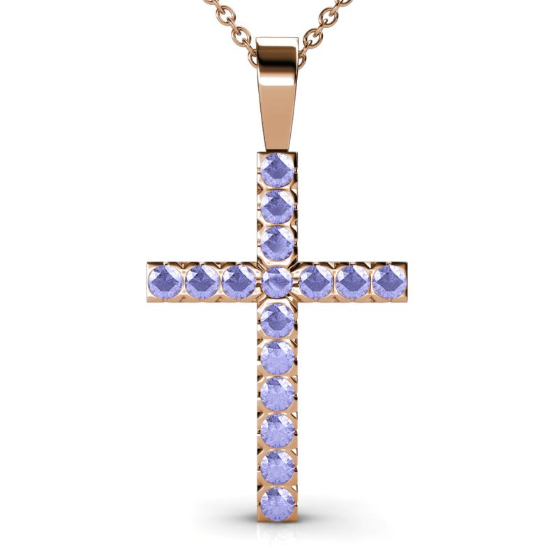 Aja Tanzanite Cross Pendant 