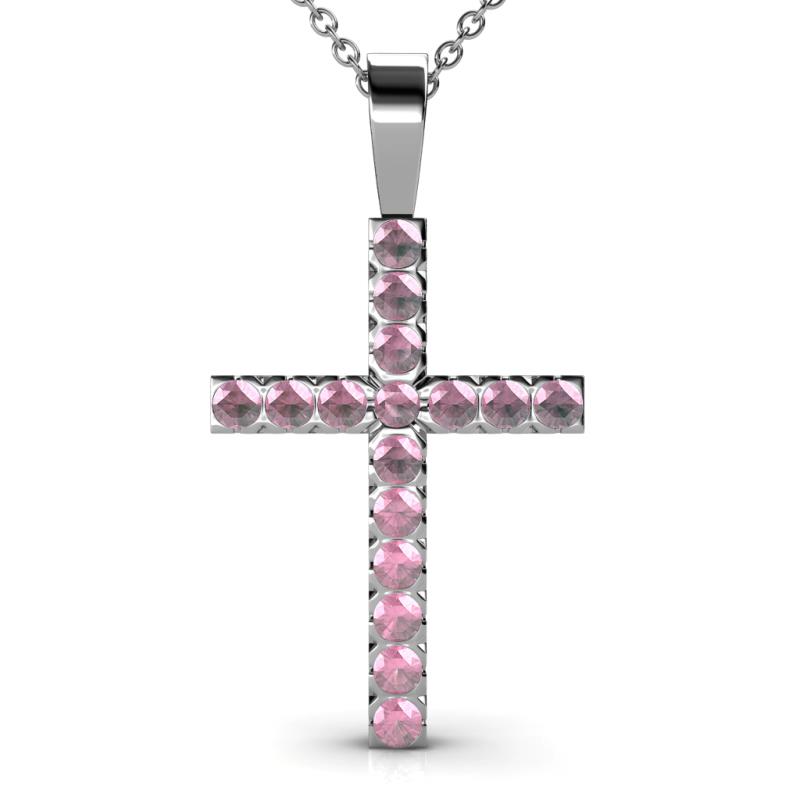 Aja Pink Tourmaline Cross Pendant 