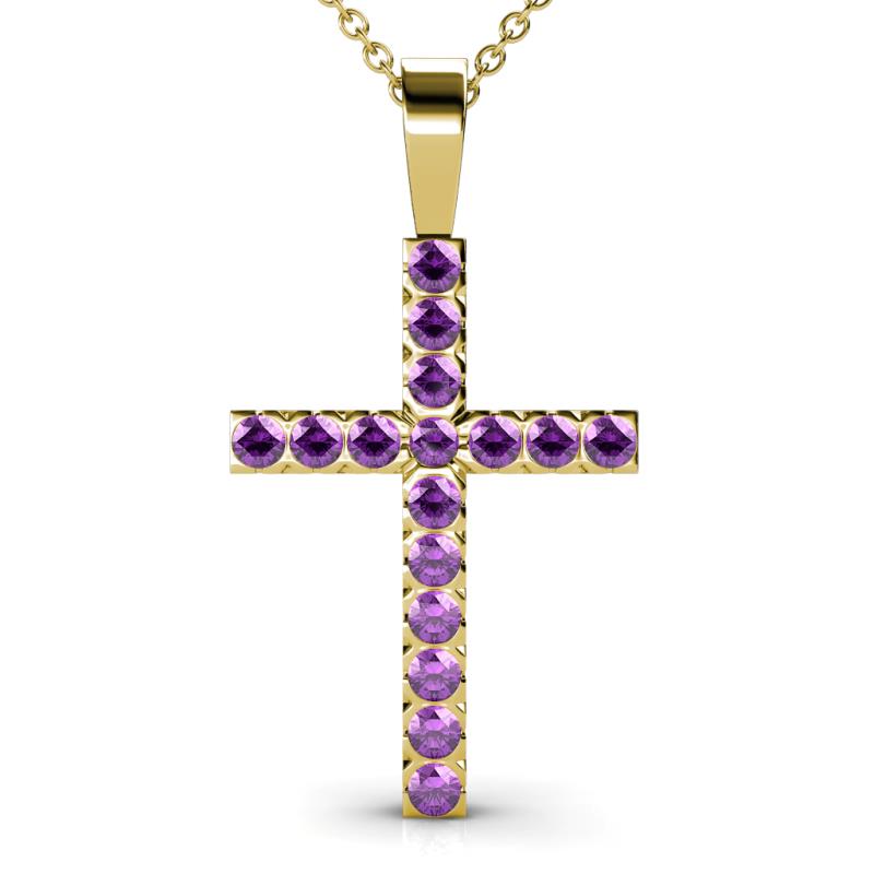 Aja Amethyst Cross Pendant 