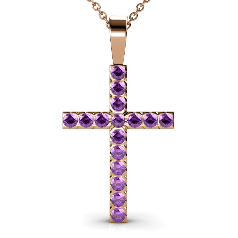 Aja Amethyst Cross Pendant 
