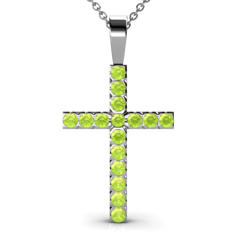 Aja Peridot Cross Pendant 